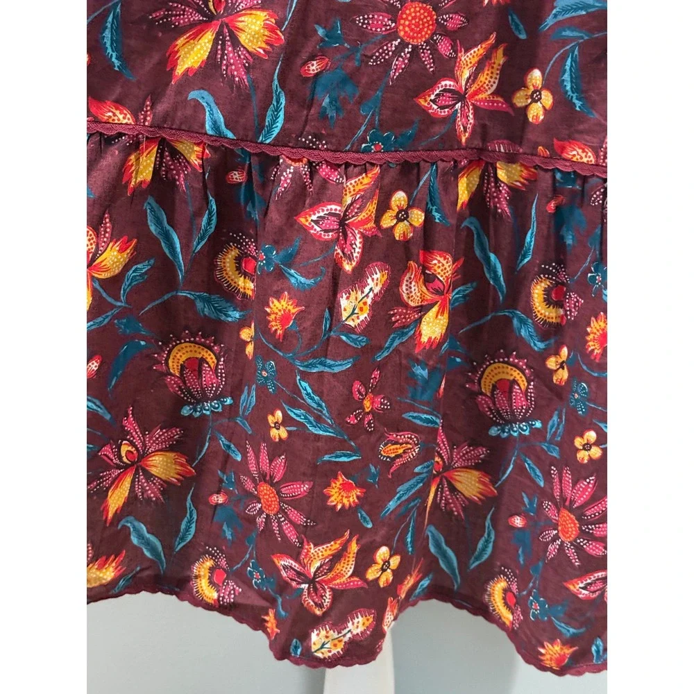 Sundance NWOT Eternal Summer Dress Boho Floral Tiered Midi Dress‎ Size S